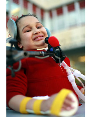 Maria Aman in her wheel chair (Photo: jerusalemites.org)