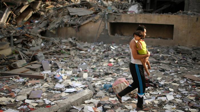Gaza Zerstörung Hochhaus 26.08.2014