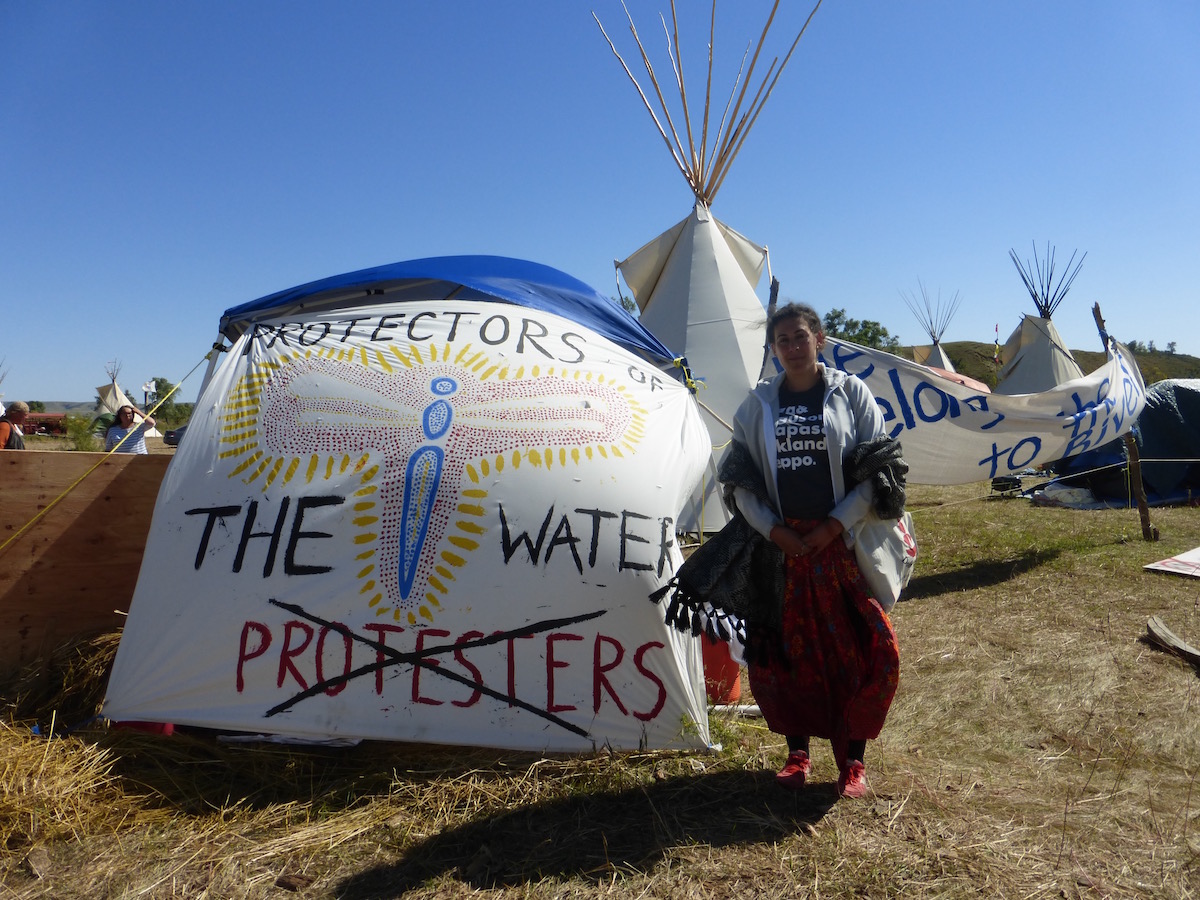 The author outside of Red Warrior Camp #protectorsnotprotestors
